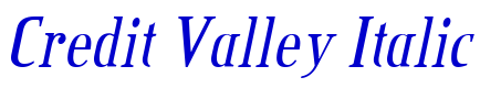 Credit Valley Italic Schriftart